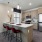 Kitchen island and fridge 